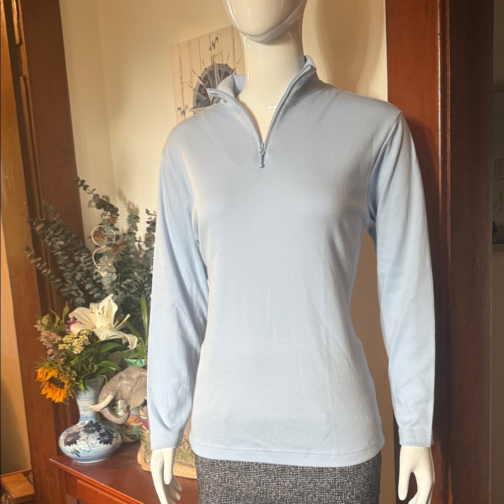 NWT Tabi International size small Light Blue Women's Long Sleeve Top